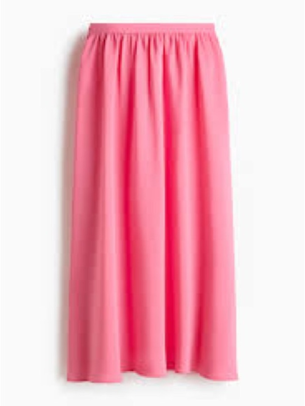 H&M Coral Pink Elastic-Waist Maxi Skirt